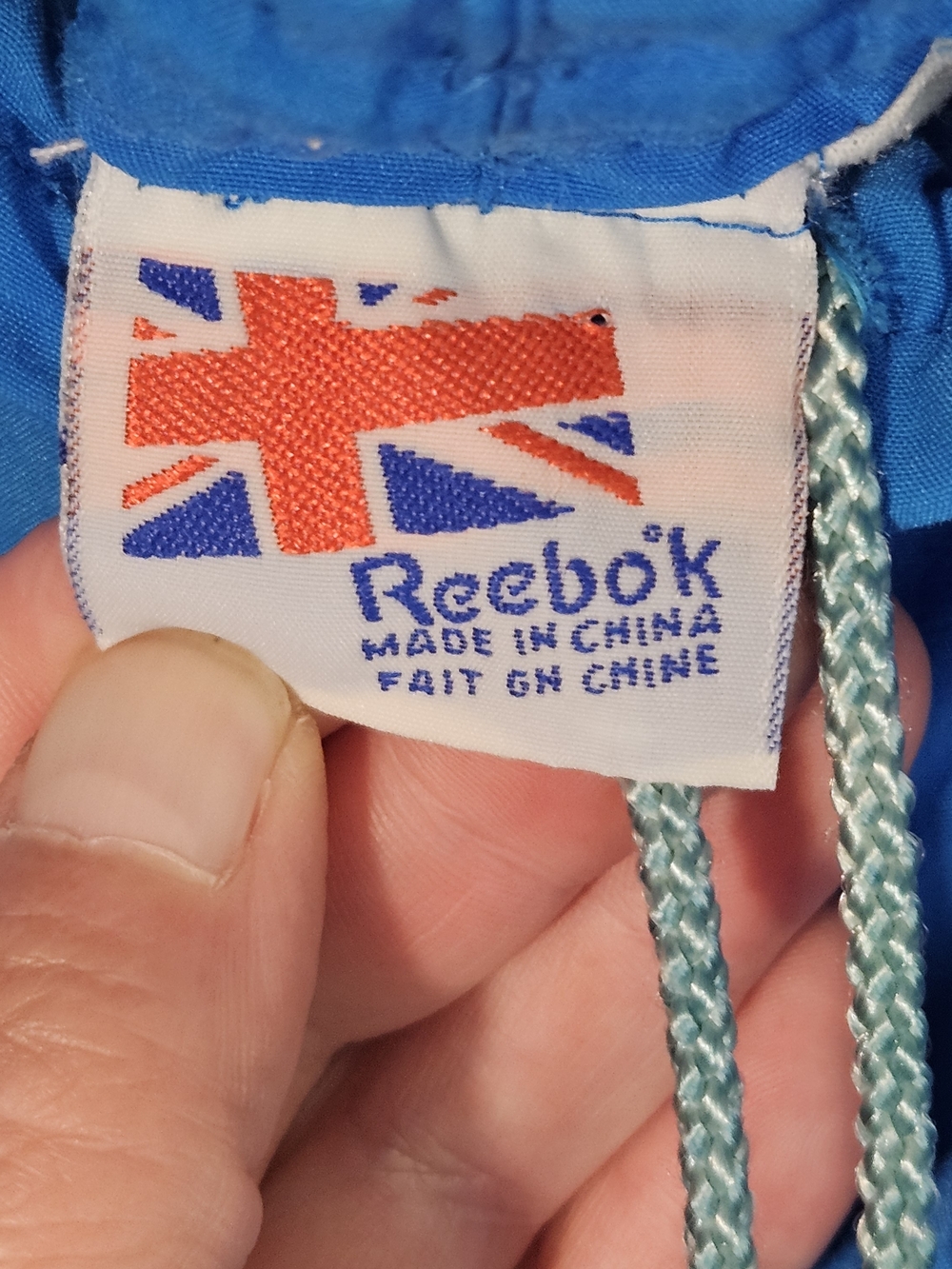 Rare Vintage Reebok "The Pump" Blue Lined Track Pants With Ankle Zip